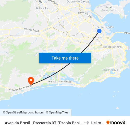 Avenida Brasil - Passarela 07 (Escola Bahia) to Helimar map