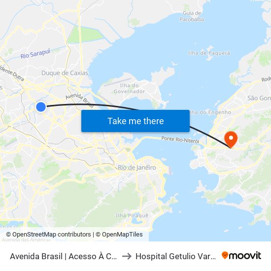 Avenida Brasil | Acesso À Coelho Neto to Hospital Getulio Vargas Filho map