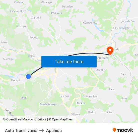 Auto Transilvania to Apahida map