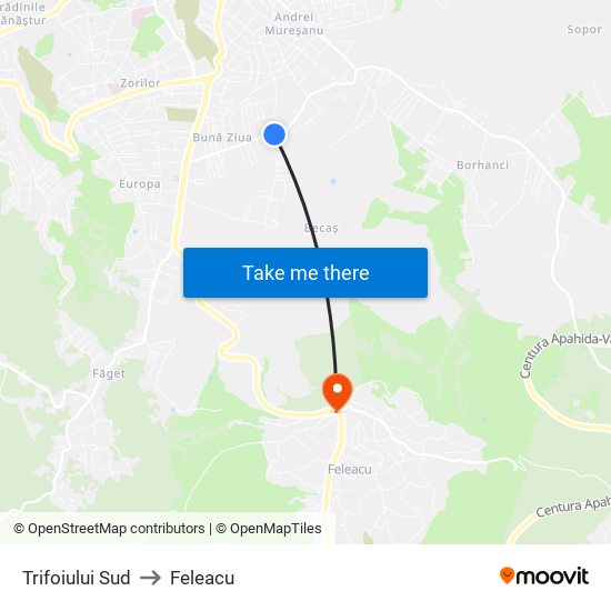 Trifoiului Sud to Feleacu map
