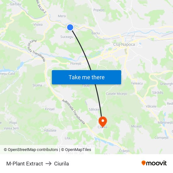 M-Plant Extract to Ciurila map