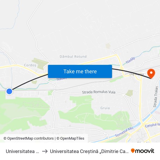 Universitatea Bogdan Vodă to Universitatea Creștină „Dimitrie Cantemir” - Facultatea De Drept map