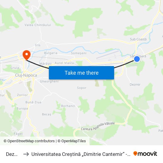 Dezmir H. to Universitatea Creștină „Dimitrie Cantemir” - Facultatea De Drept map