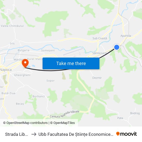 Strada Libertăţii 31 to Ubb Facultatea De Științe Economice Și Gestiunea Afacerilor map