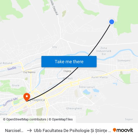 Narciselor 19 to Ubb Facultatea De Psihologie Și Științe Ale Educației map