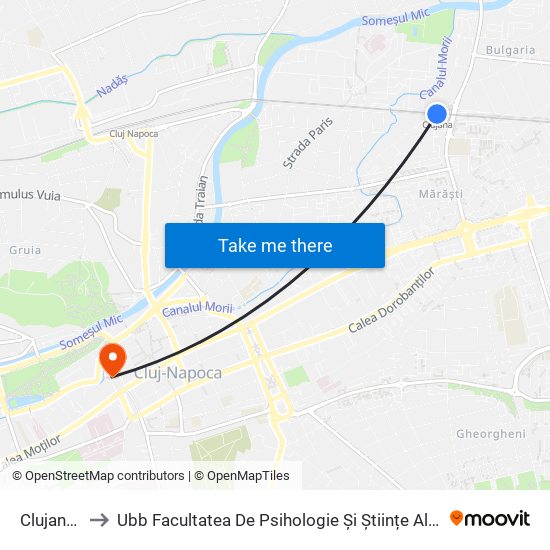 Clujana H. to Ubb Facultatea De Psihologie Și Științe Ale Educației map