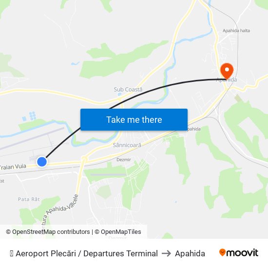 ✈ Aeroport Plecări  / Departures Terminal to Apahida map