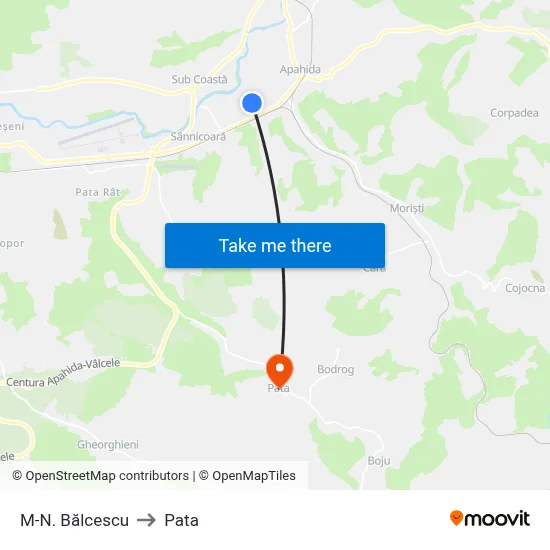 M-N. Bălcescu to Pata map