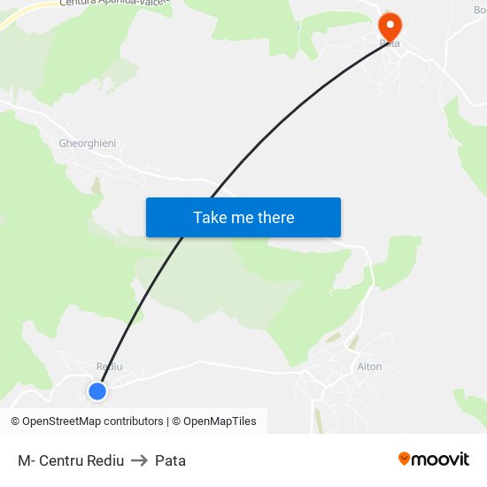 M- Centru Rediu to Pata map