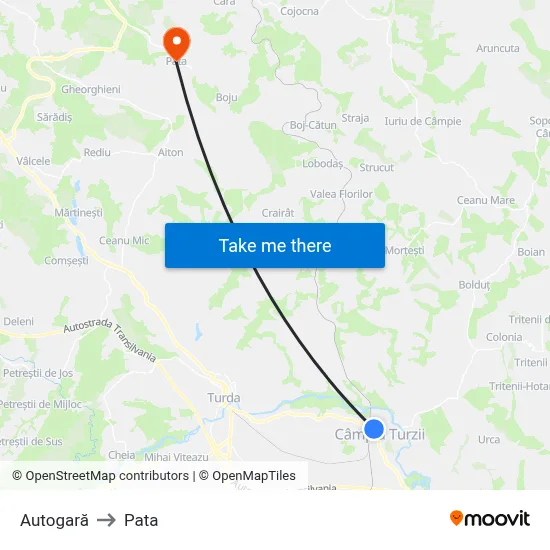 Autogară to Pata map