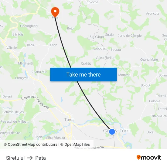 Siretului to Pata map