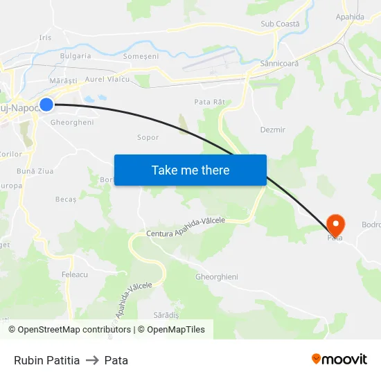 Rubin Patitia to Pata map