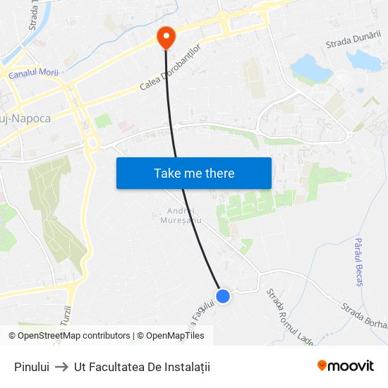 Pinului to Ut Facultatea De Instalații map