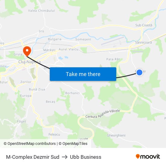 M-Complex Dezmir Sud to Ubb Business map