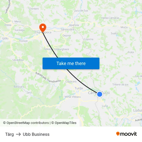 Târg to Ubb Business map
