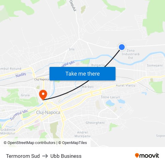 Termorom Sud to Ubb Business map