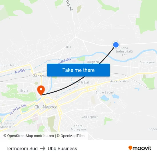 Termorom Sud to Ubb Business map