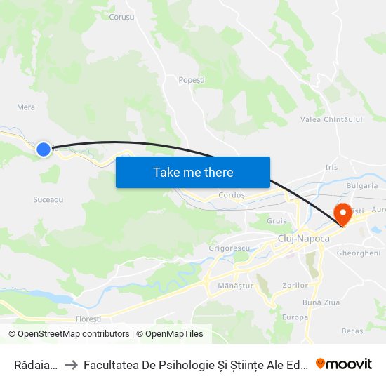 Rădaia H. to Facultatea De Psihologie Și Științe Ale Educației map