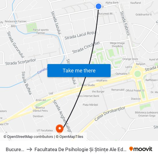 București to Facultatea De Psihologie Și Științe Ale Educației map