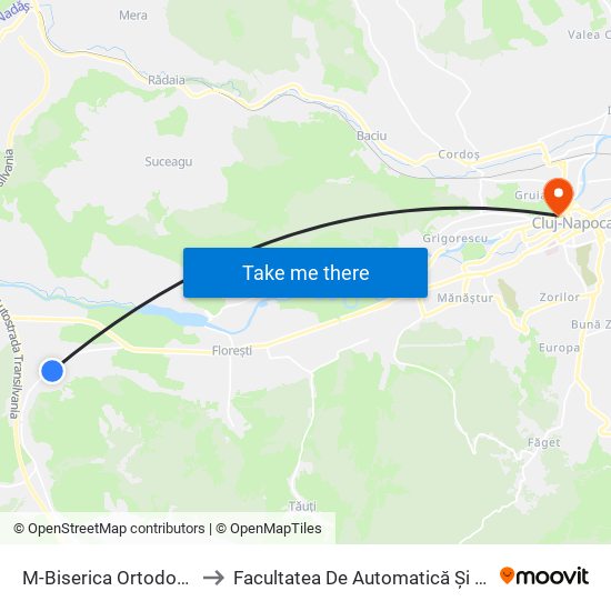 M-Biserica Ortodoxă (Luna) to Facultatea De Automatică Și Calculatoare map