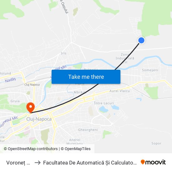 Voroneț 40 to Facultatea De Automatică Și Calculatoare map