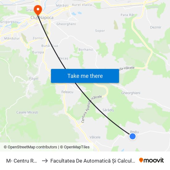 M- Centru Rediu to Facultatea De Automatică Și Calculatoare map