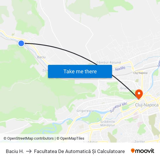 Baciu H. to Facultatea De Automatică Și Calculatoare map