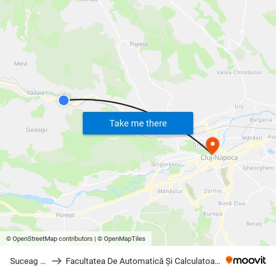 Suceag H. to Facultatea De Automatică Și Calculatoare map