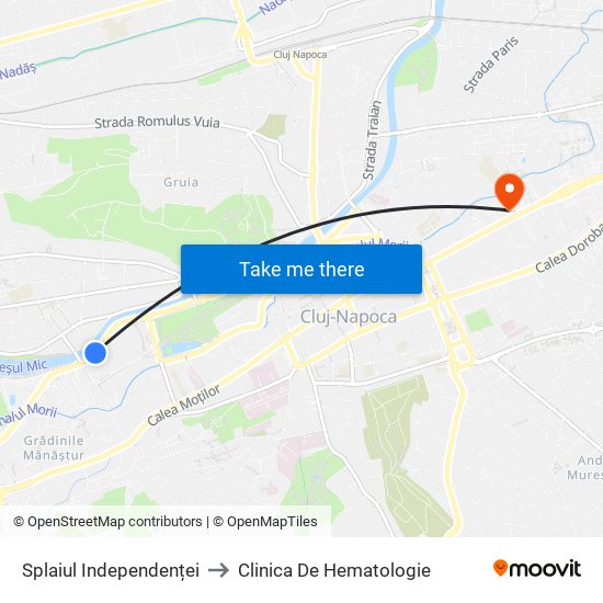 Splaiul Independenței to Clinica De Hematologie map