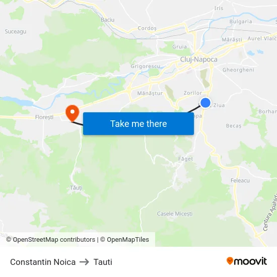 Constantin Noica to Tauti map