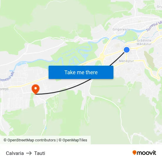 Calvaria to Tauti map