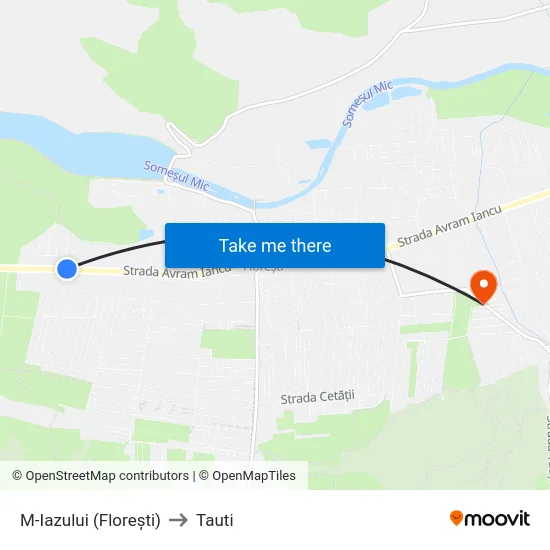 Harta de M-Iazului (Florești) către Tauti