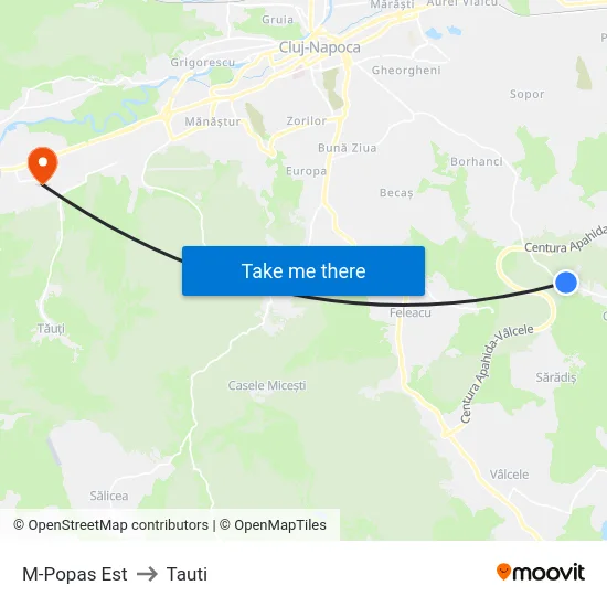 M-Popas Est to Tauti map