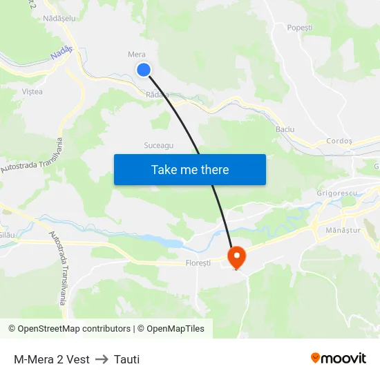 M-Mera 2 Vest to Tauti map