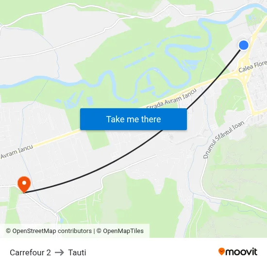 Carrefour 2 to Tauti map