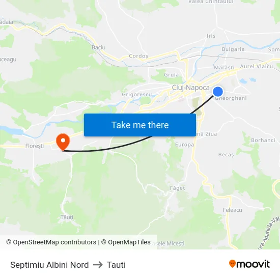 Harta de Septimiu Albini Nord către Tauti