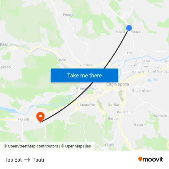 Ias Est to Tauti map