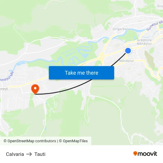 Calvaria to Tauti map