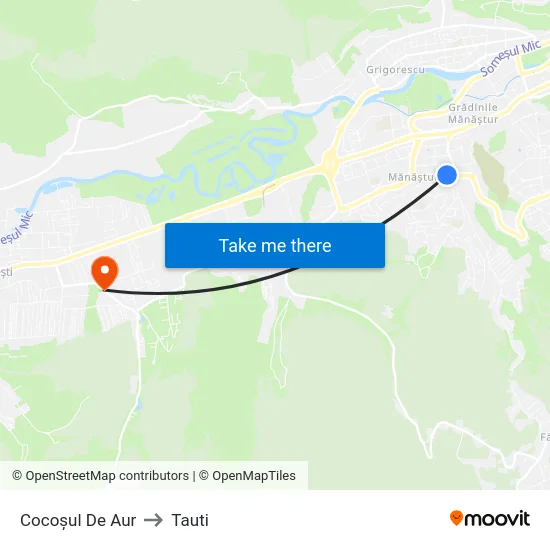 Cocoșul De Aur to Tauti map