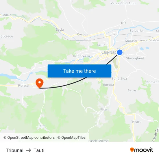 Tribunal to Tauti map