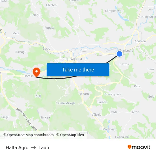 Halta Agro to Tauti map