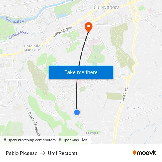 Pablo Picasso to Umf Rectorat map