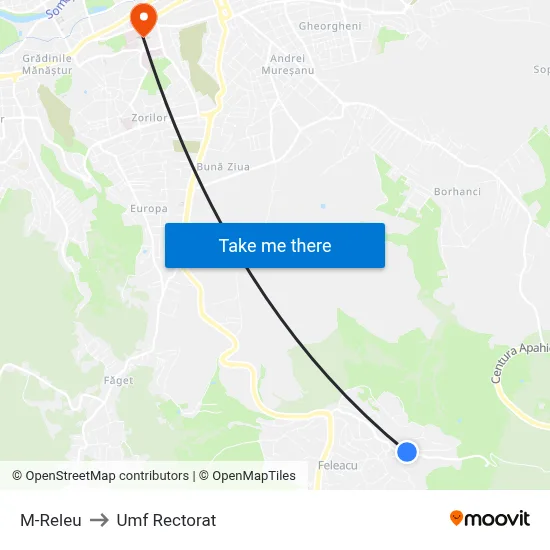 M-Releu to Umf Rectorat map