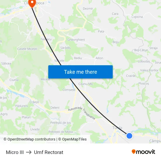 Micro III to Umf Rectorat map