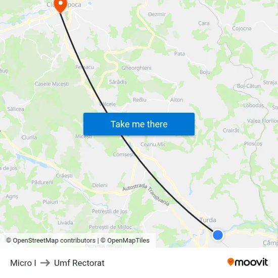 Micro I to Umf Rectorat map