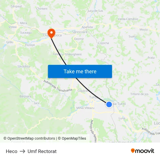 Heco to Umf Rectorat map