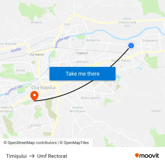 Timișului to Umf Rectorat map