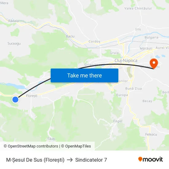 Harta de M-Șesul De Sus (Florești) către Sindicatelor 7