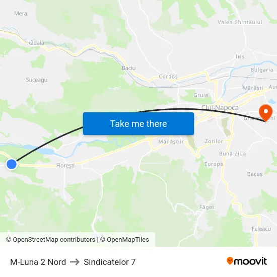 M-Luna 2 Nord to Sindicatelor 7 map