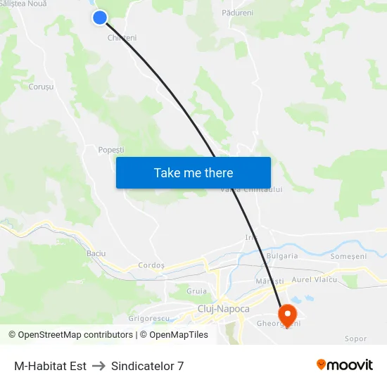 M-Habitat Est to Sindicatelor 7 map